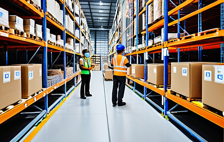 **

A modern warehouse scene in Thailand, showcasing automated systems like AS/RS and AGVs efficiently moving goods. Include Thai workers overseeing the operations using tablets, with a backdrop of shelves stocked with products popular in the Thai market. The overall atmosphere should be bright and technologically advanced, illustrating the integration of automation in warehouse management.

**